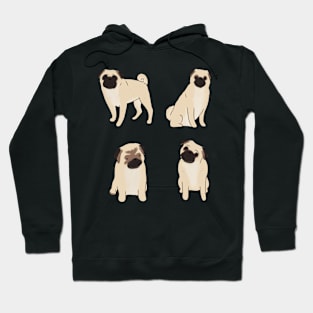 Cute Pug illustration pack Hoodie